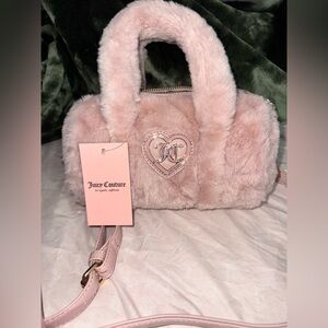 Juicy Couture Lets Get Cozy Roll Bag Dusty Blush Mini Bag